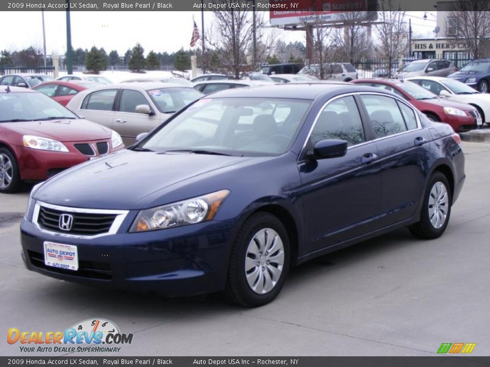 2009 Honda Accord LX Sedan Royal Blue Pearl / Black Photo #4