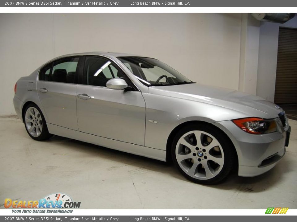 2007 BMW 3 Series 335i Sedan Titanium Silver Metallic / Grey Photo #2