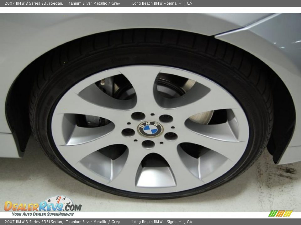 2007 BMW 3 Series 335i Sedan Titanium Silver Metallic / Grey Photo #3