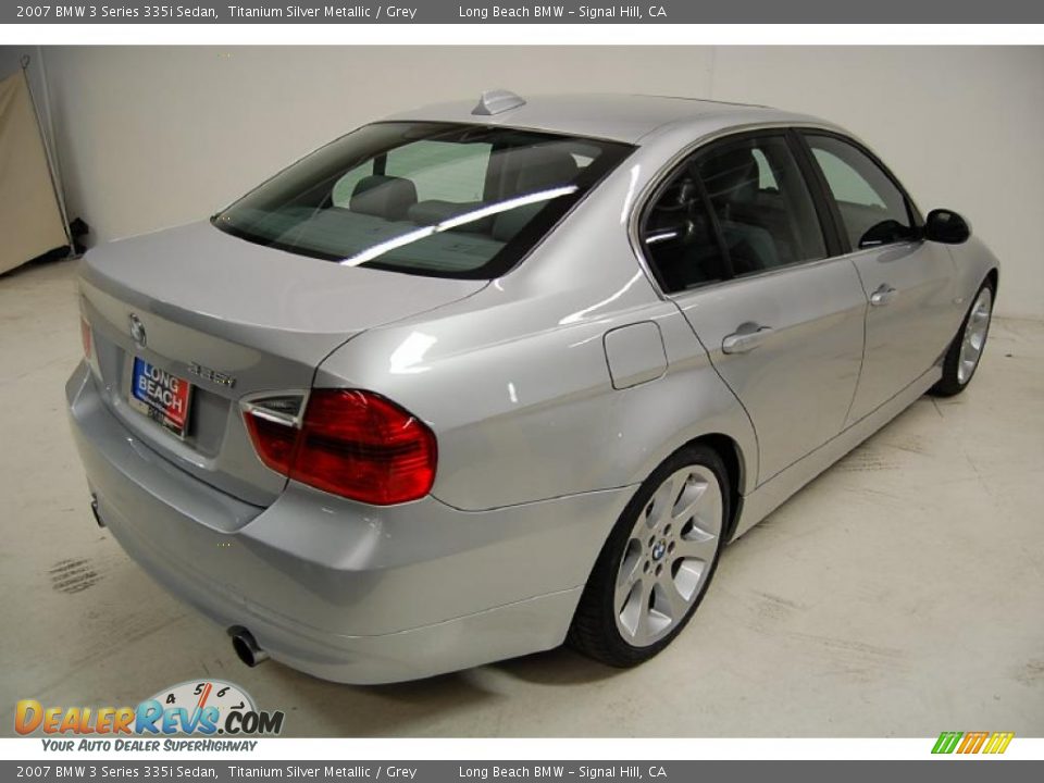 2007 BMW 3 Series 335i Sedan Titanium Silver Metallic / Grey Photo #6