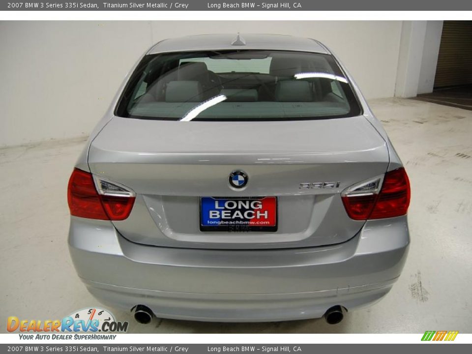 2007 BMW 3 Series 335i Sedan Titanium Silver Metallic / Grey Photo #7