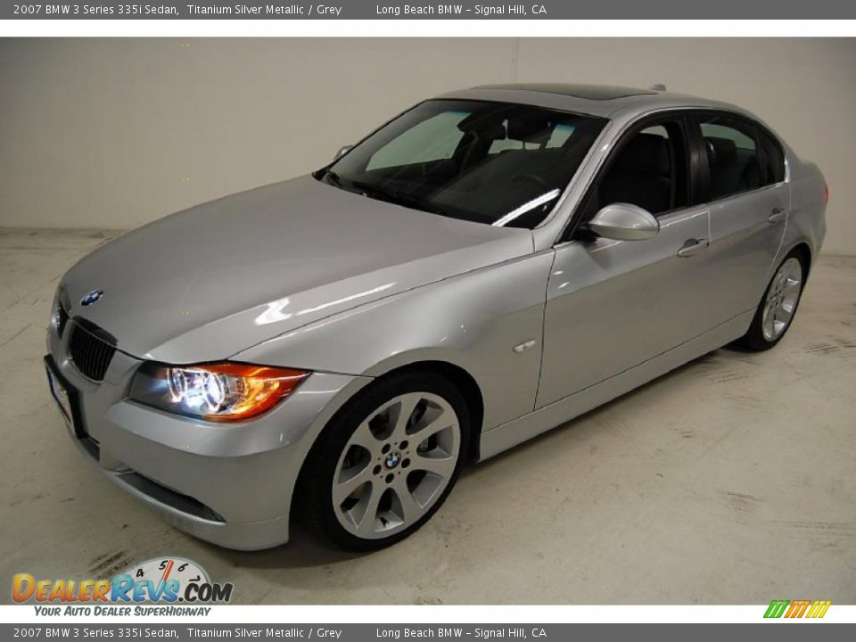 2007 BMW 3 Series 335i Sedan Titanium Silver Metallic / Grey Photo #10