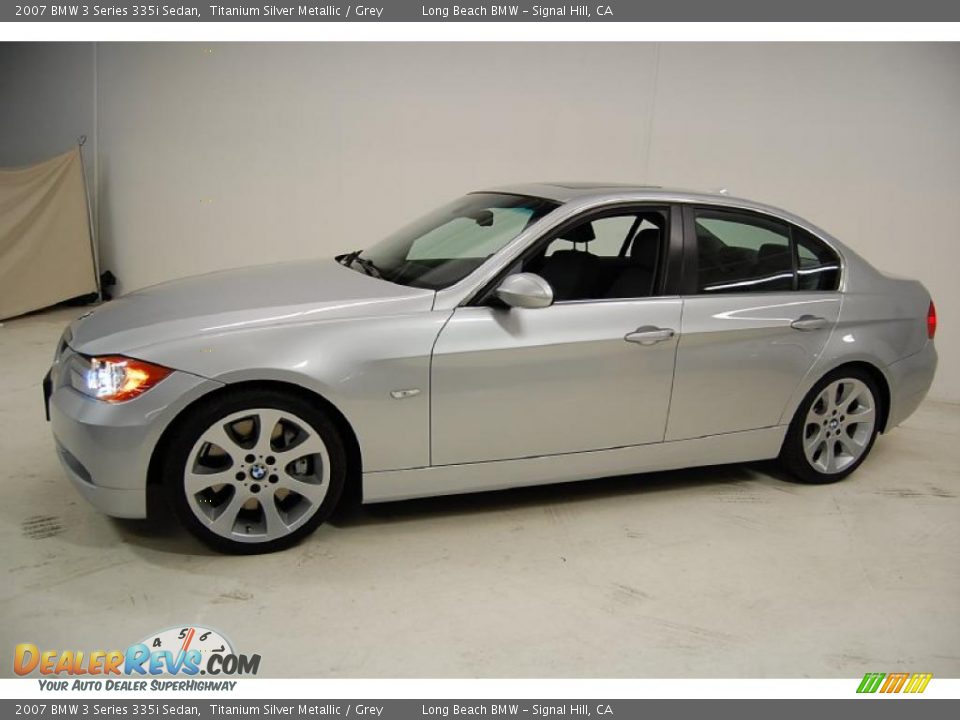 2007 BMW 3 Series 335i Sedan Titanium Silver Metallic / Grey Photo #11