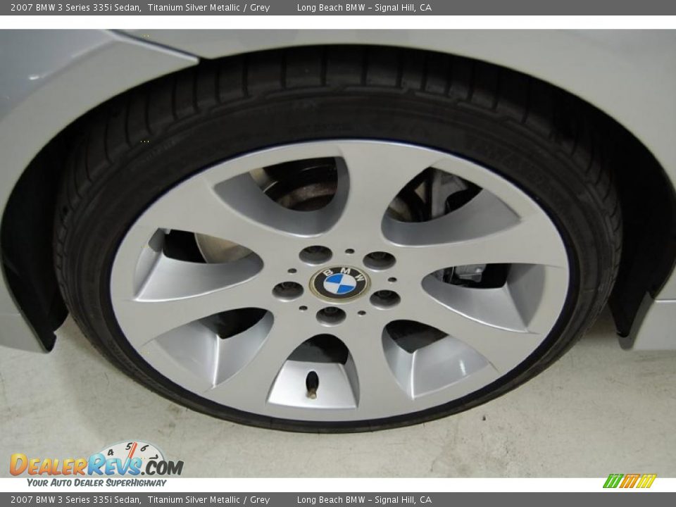 2007 BMW 3 Series 335i Sedan Titanium Silver Metallic / Grey Photo #12
