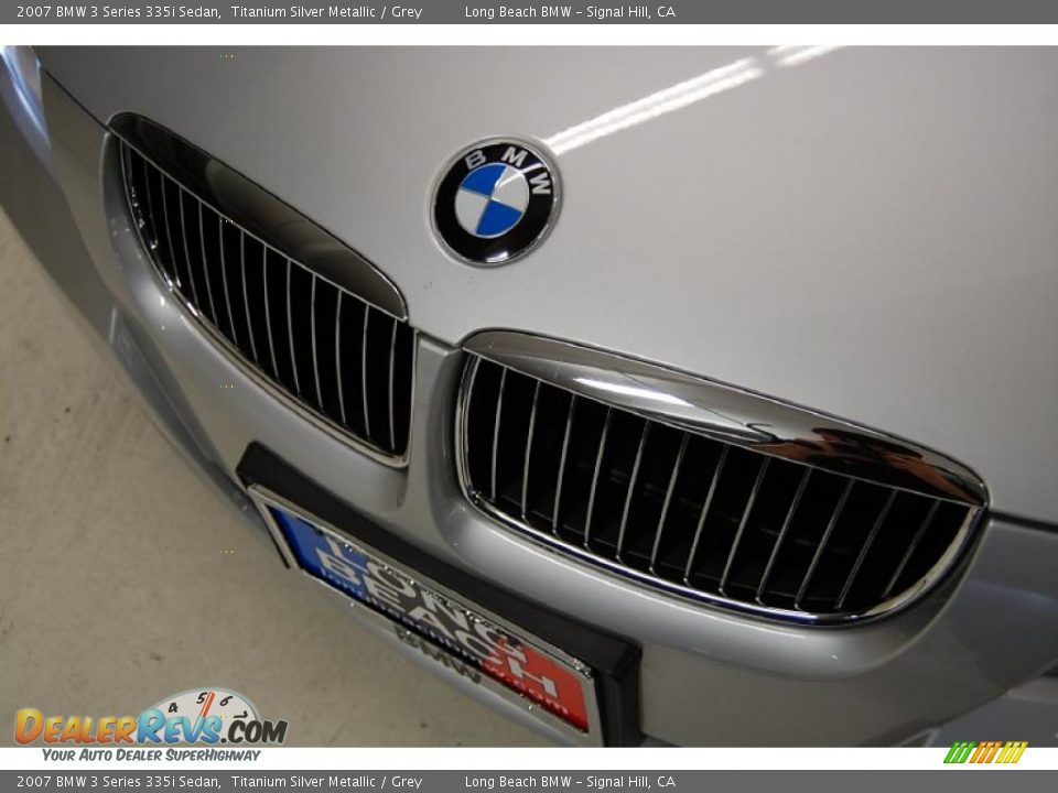 2007 BMW 3 Series 335i Sedan Titanium Silver Metallic / Grey Photo #14