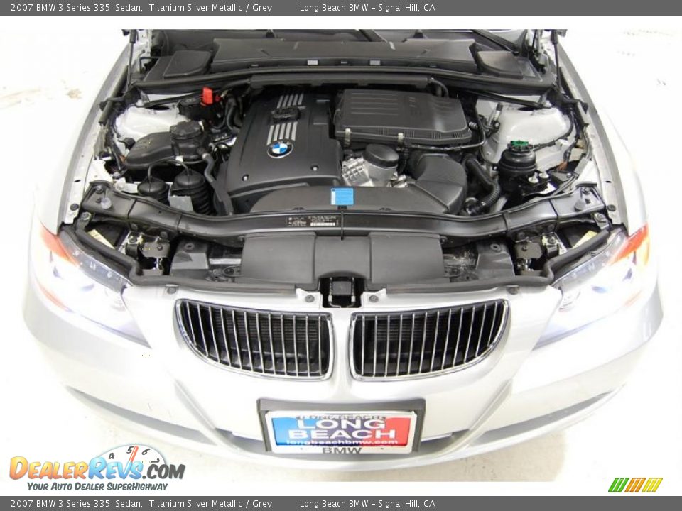 2007 BMW 3 Series 335i Sedan Titanium Silver Metallic / Grey Photo #16