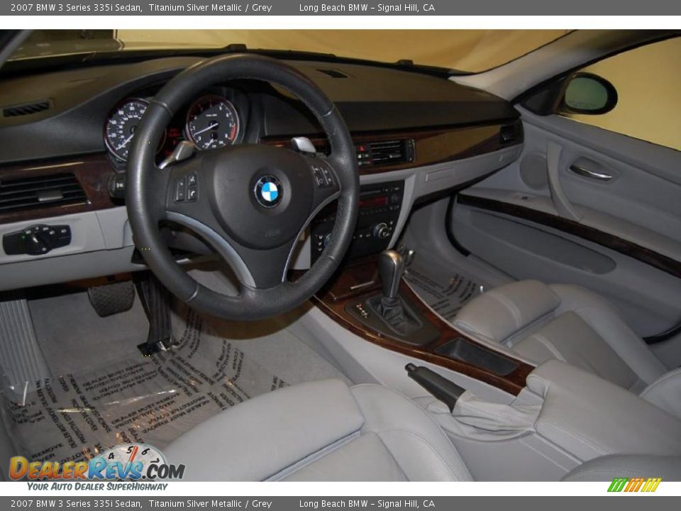 2007 BMW 3 Series 335i Sedan Titanium Silver Metallic / Grey Photo #18