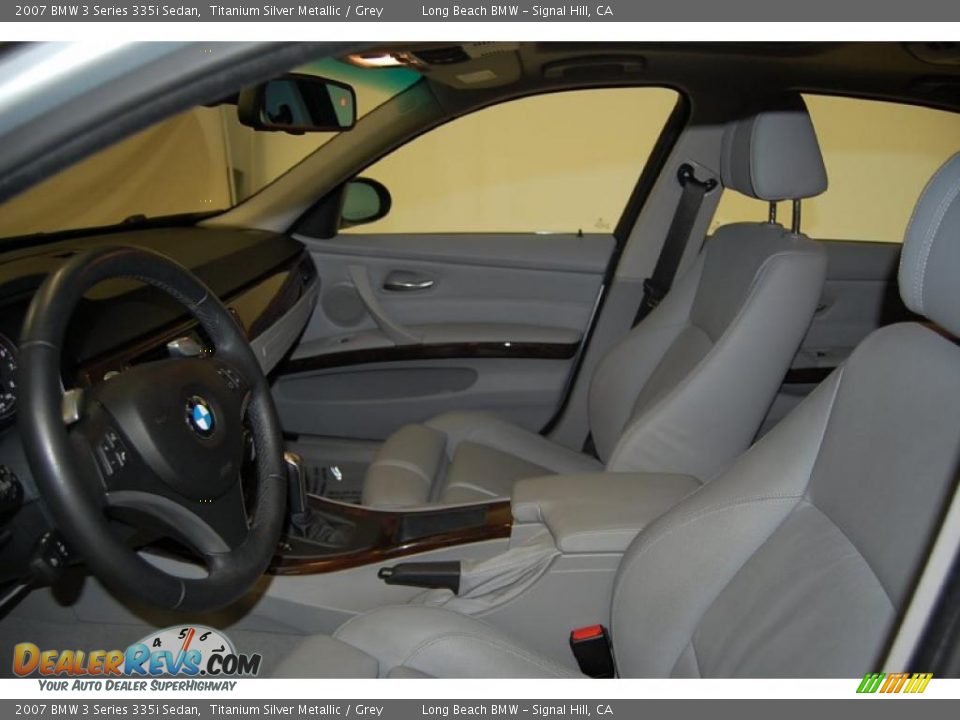 2007 BMW 3 Series 335i Sedan Titanium Silver Metallic / Grey Photo #19
