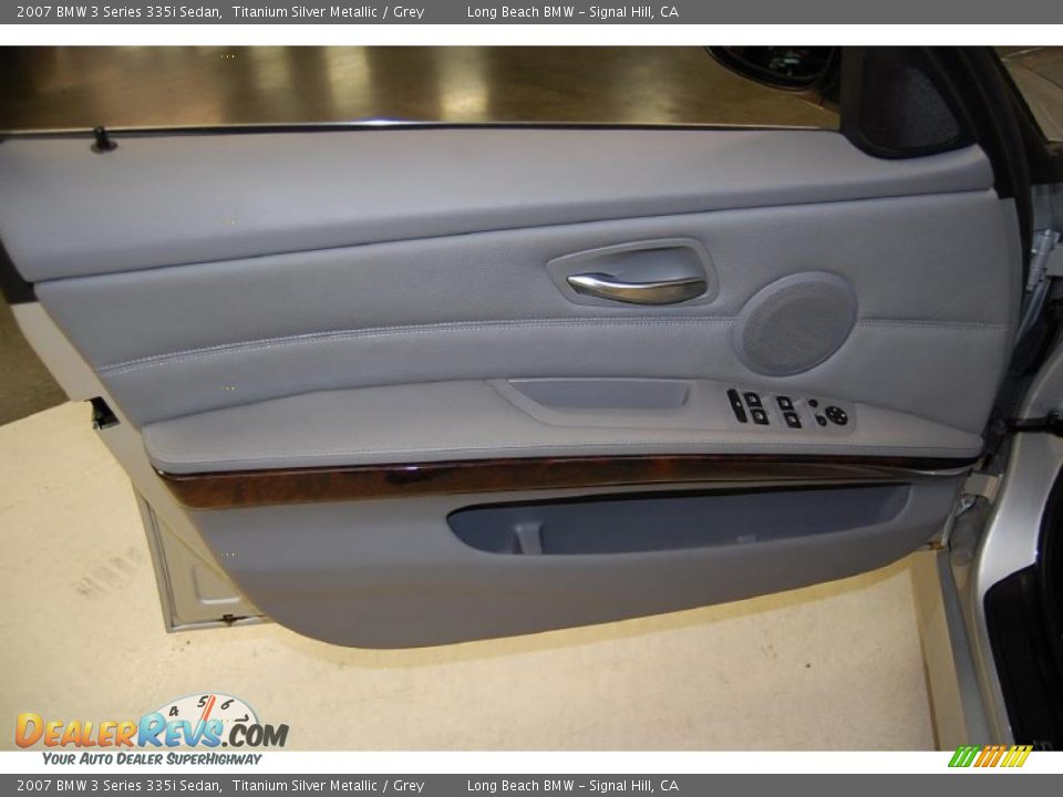2007 BMW 3 Series 335i Sedan Titanium Silver Metallic / Grey Photo #22