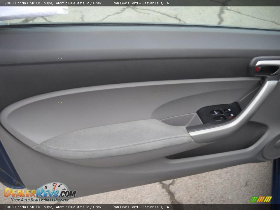 2008 Honda Civic EX Coupe Atomic Blue Metallic / Gray Photo #6