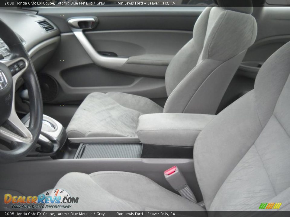 2008 Honda Civic EX Coupe Atomic Blue Metallic / Gray Photo #8