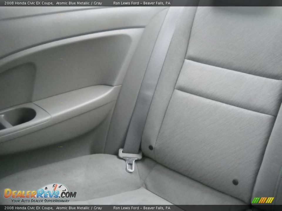 2008 Honda Civic EX Coupe Atomic Blue Metallic / Gray Photo #11