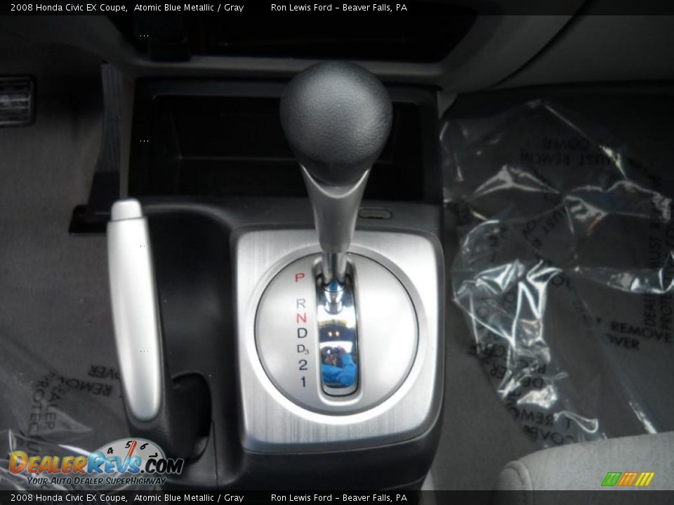2008 Honda Civic EX Coupe Atomic Blue Metallic / Gray Photo #23