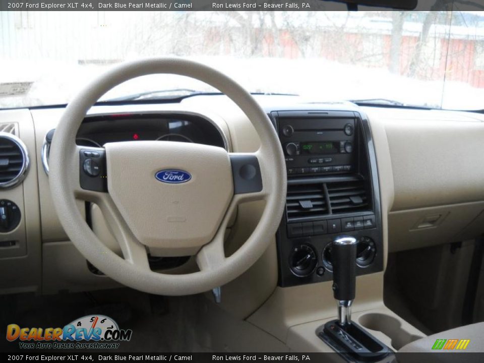 2007 Ford Explorer XLT 4x4 Dark Blue Pearl Metallic / Camel Photo #11