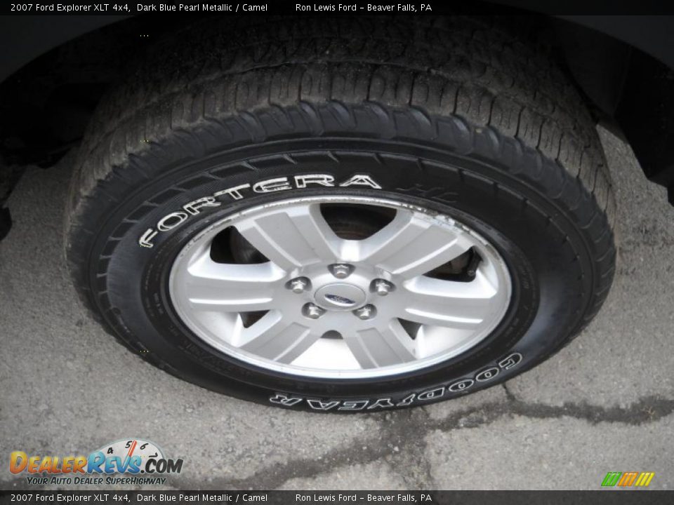 2007 Ford Explorer XLT 4x4 Dark Blue Pearl Metallic / Camel Photo #13