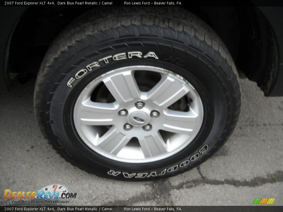 2007 Ford Explorer XLT 4x4 Dark Blue Pearl Metallic / Camel Photo #14