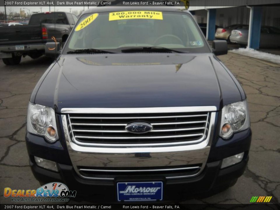 2007 Ford Explorer XLT 4x4 Dark Blue Pearl Metallic / Camel Photo #19