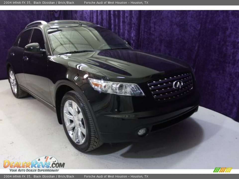 2004 Infiniti FX 35 Black Obsidian / Brick/Black Photo #1