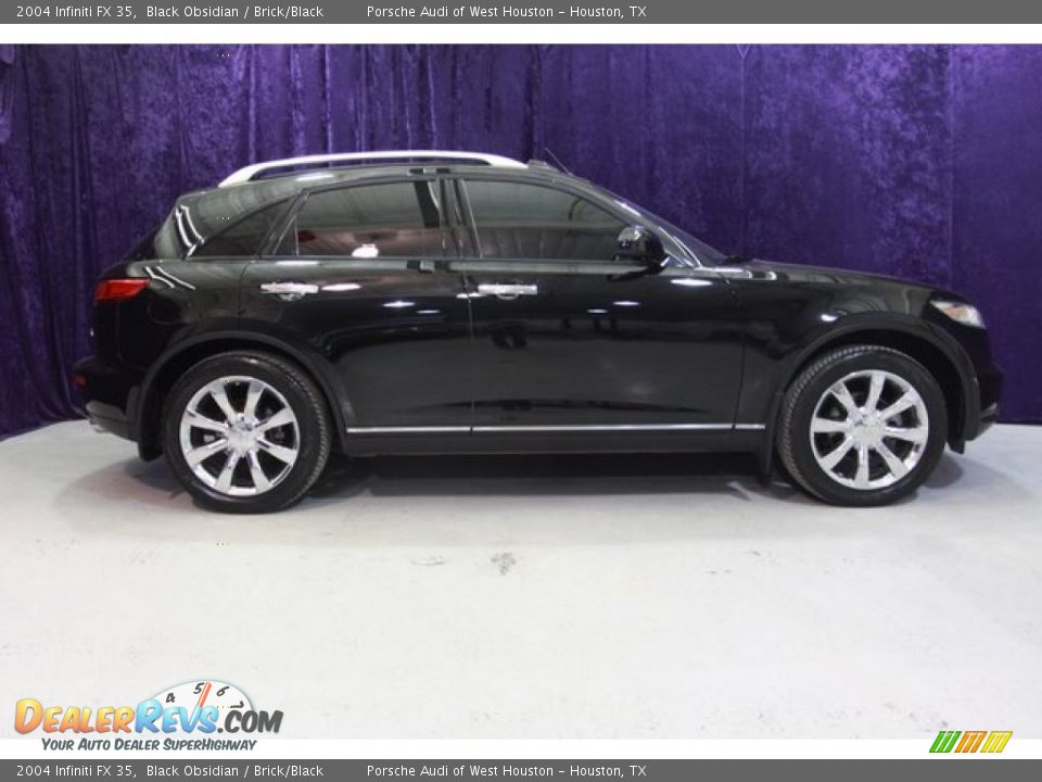 2004 Infiniti FX 35 Black Obsidian / Brick/Black Photo #2