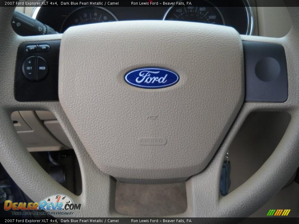 2007 Ford Explorer XLT 4x4 Dark Blue Pearl Metallic / Camel Photo #24
