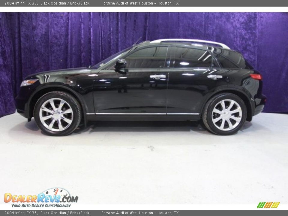 2004 Infiniti FX 35 Black Obsidian / Brick/Black Photo #4