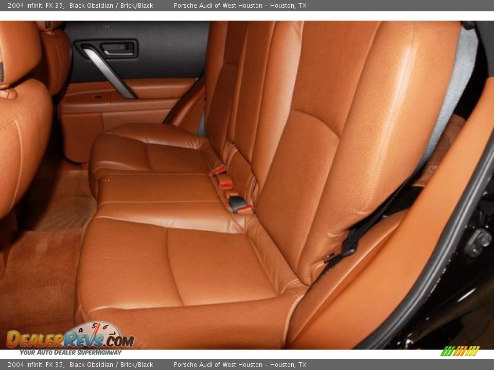 2004 Infiniti FX 35 Black Obsidian / Brick/Black Photo #7