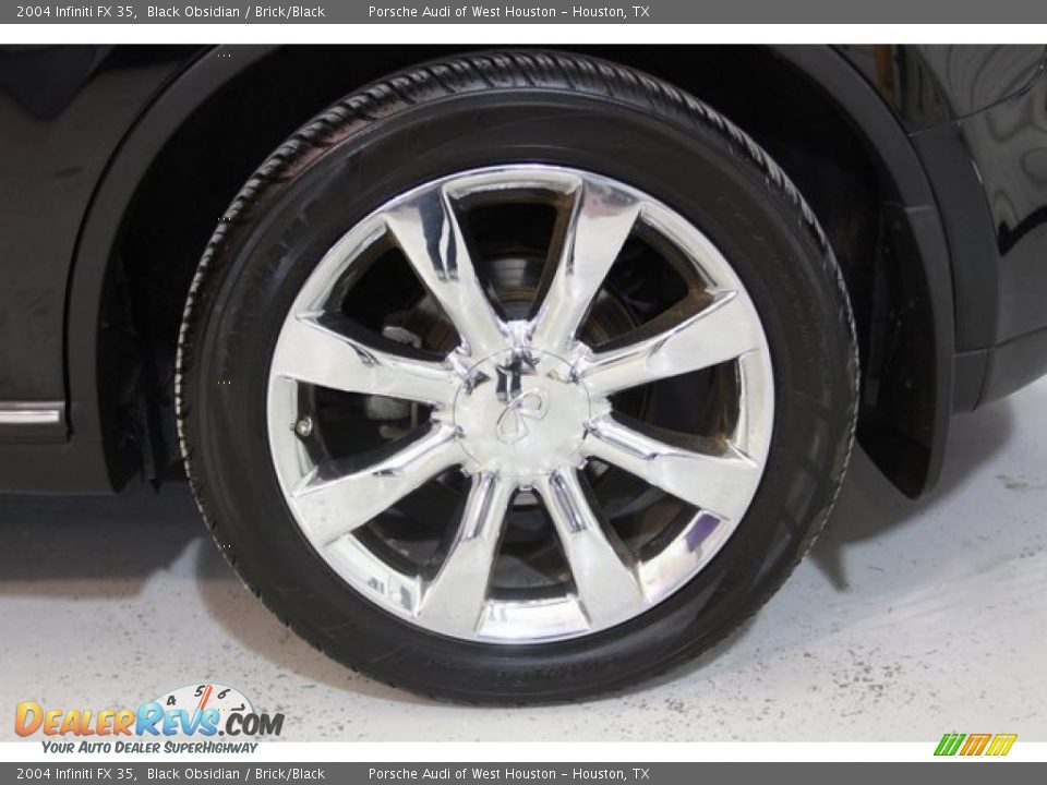 2004 Infiniti FX 35 Black Obsidian / Brick/Black Photo #9