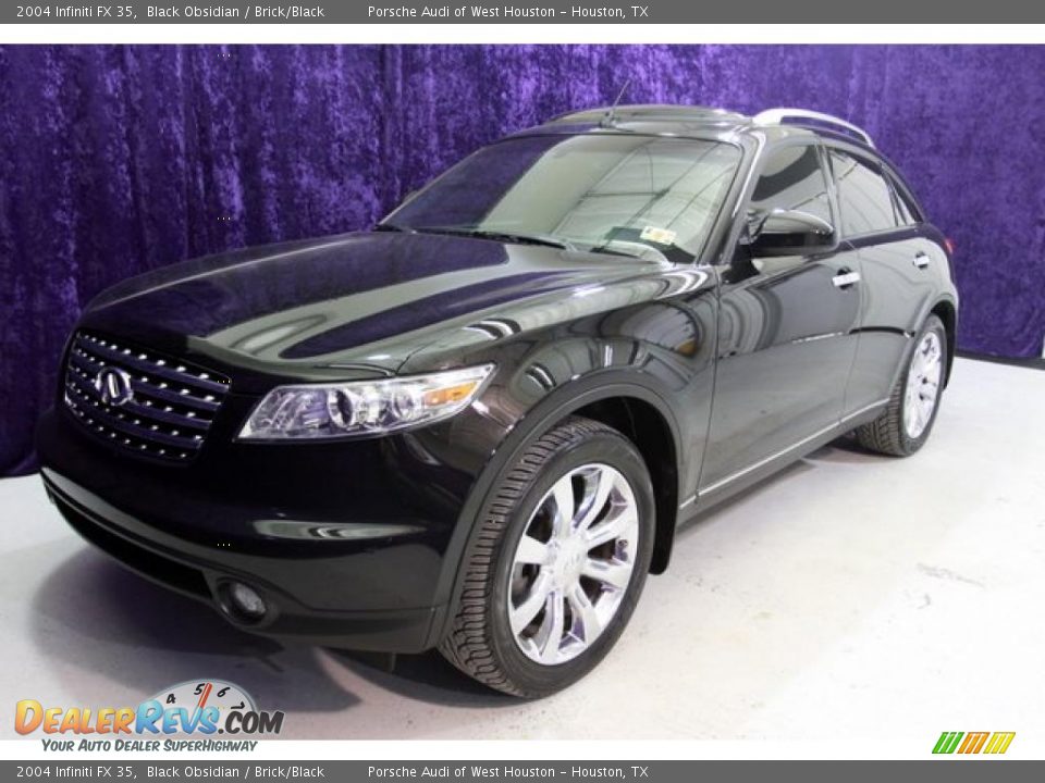 2004 Infiniti FX 35 Black Obsidian / Brick/Black Photo #10