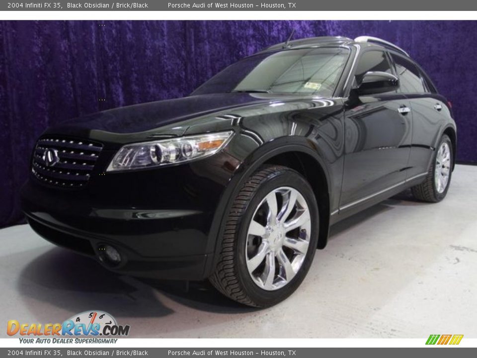 2004 Infiniti FX 35 Black Obsidian / Brick/Black Photo #11