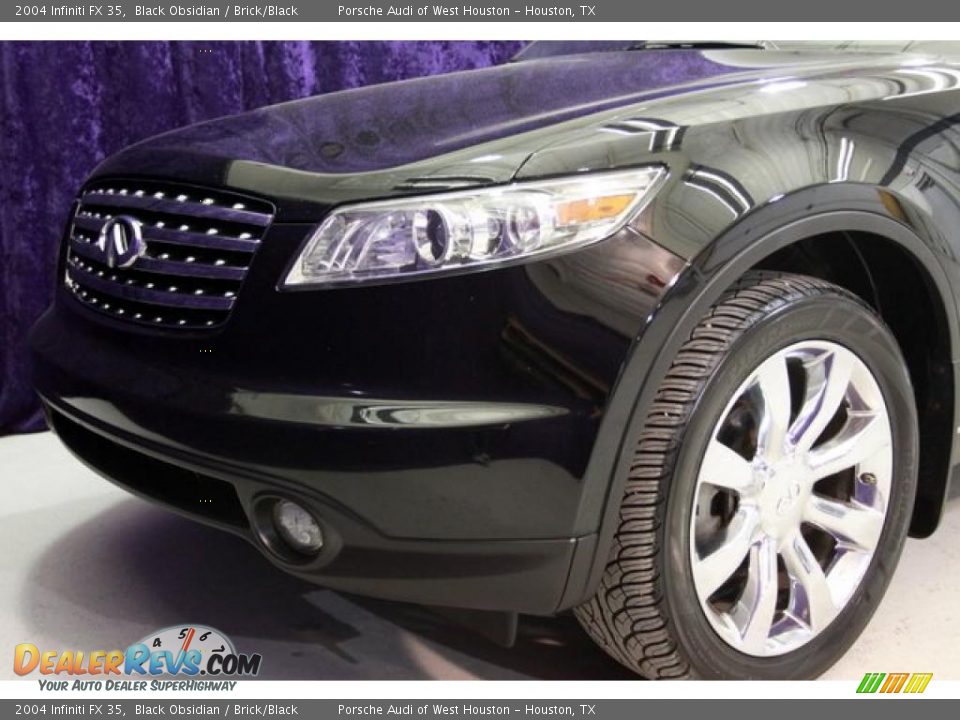 2004 Infiniti FX 35 Black Obsidian / Brick/Black Photo #12