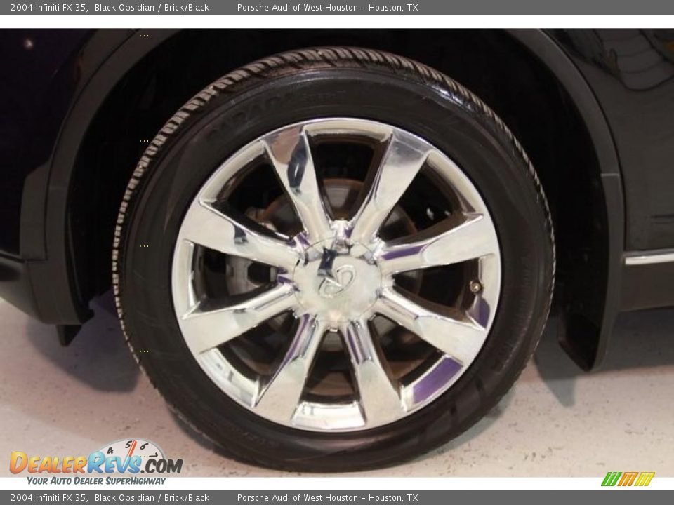 2004 Infiniti FX 35 Black Obsidian / Brick/Black Photo #13