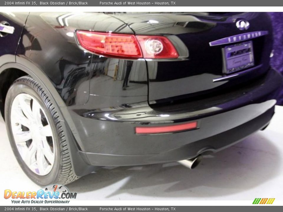 2004 Infiniti FX 35 Black Obsidian / Brick/Black Photo #14