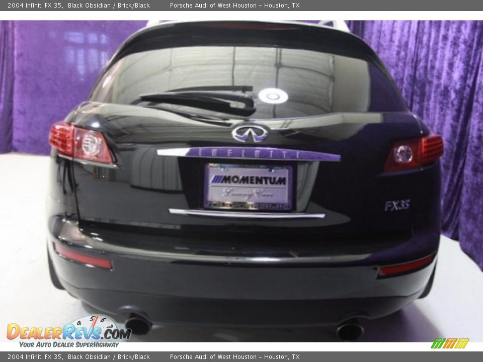 2004 Infiniti FX 35 Black Obsidian / Brick/Black Photo #15