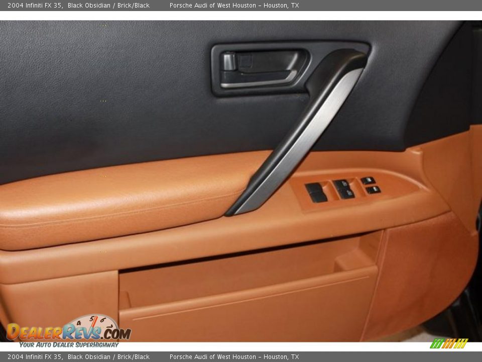 2004 Infiniti FX 35 Black Obsidian / Brick/Black Photo #17