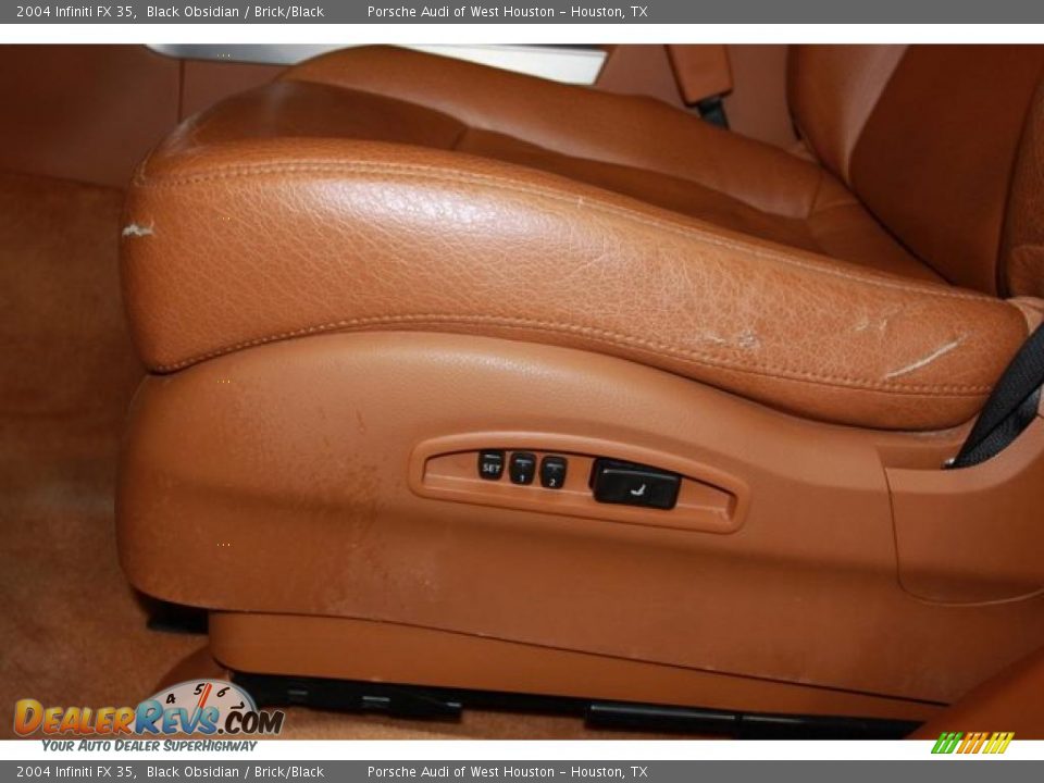 2004 Infiniti FX 35 Black Obsidian / Brick/Black Photo #18