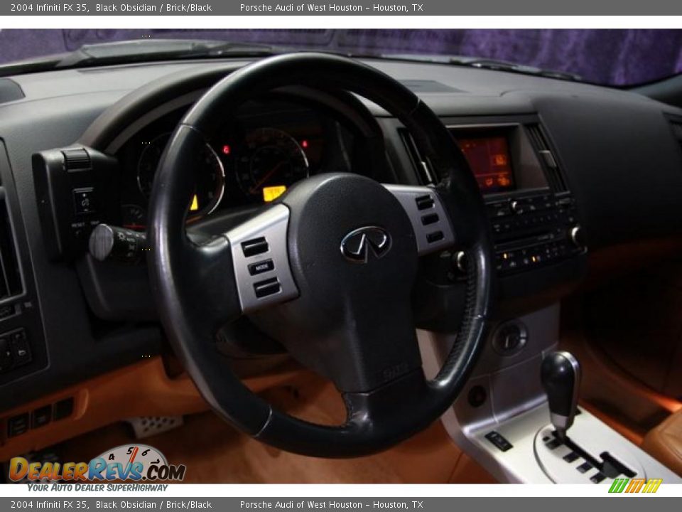 2004 Infiniti FX 35 Black Obsidian / Brick/Black Photo #19