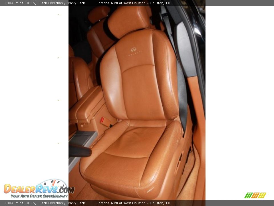 2004 Infiniti FX 35 Black Obsidian / Brick/Black Photo #20
