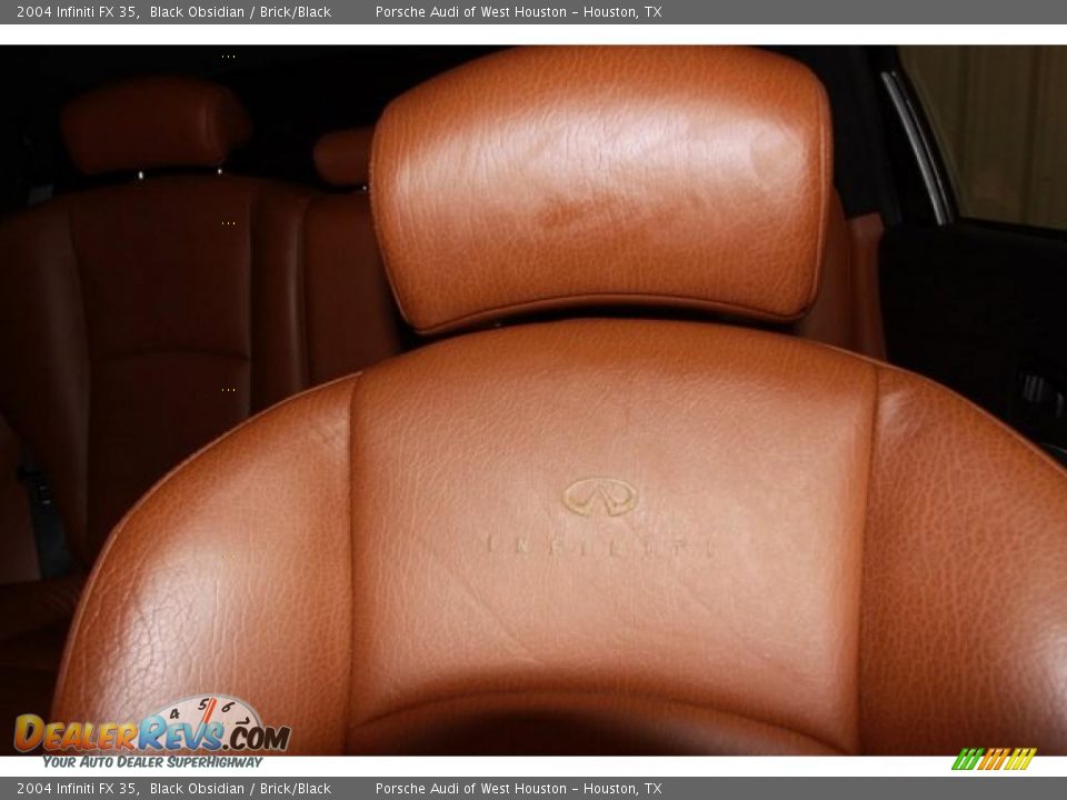 2004 Infiniti FX 35 Black Obsidian / Brick/Black Photo #21