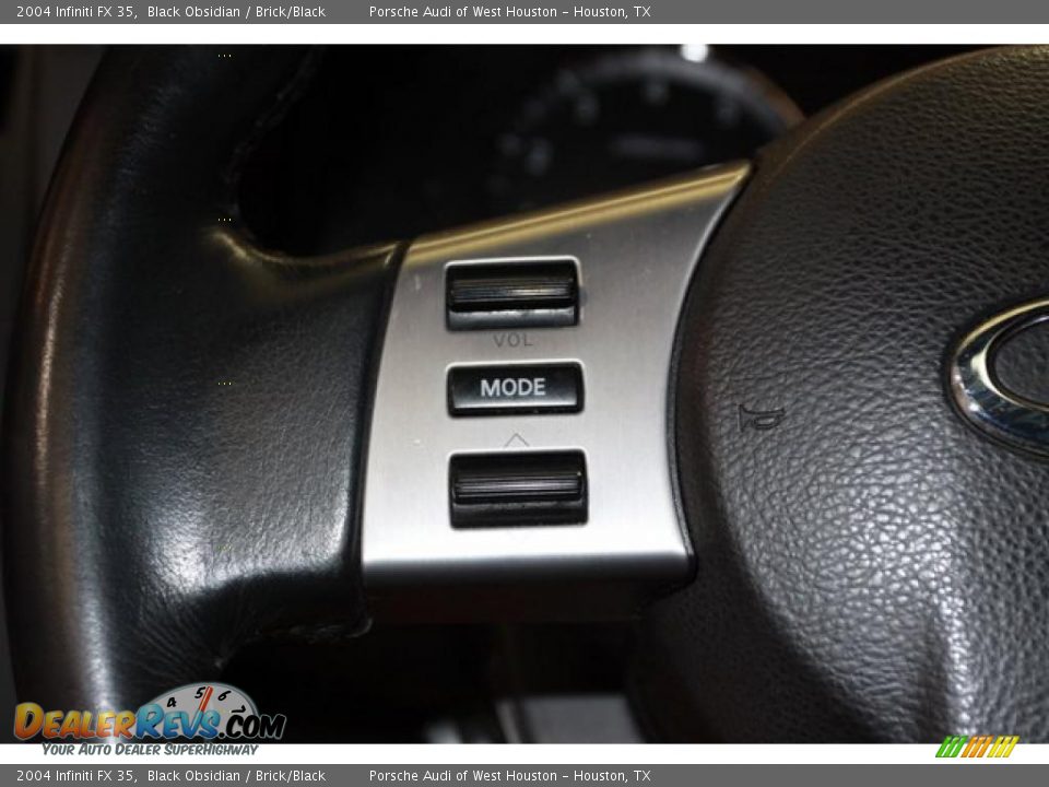 2004 Infiniti FX 35 Black Obsidian / Brick/Black Photo #22