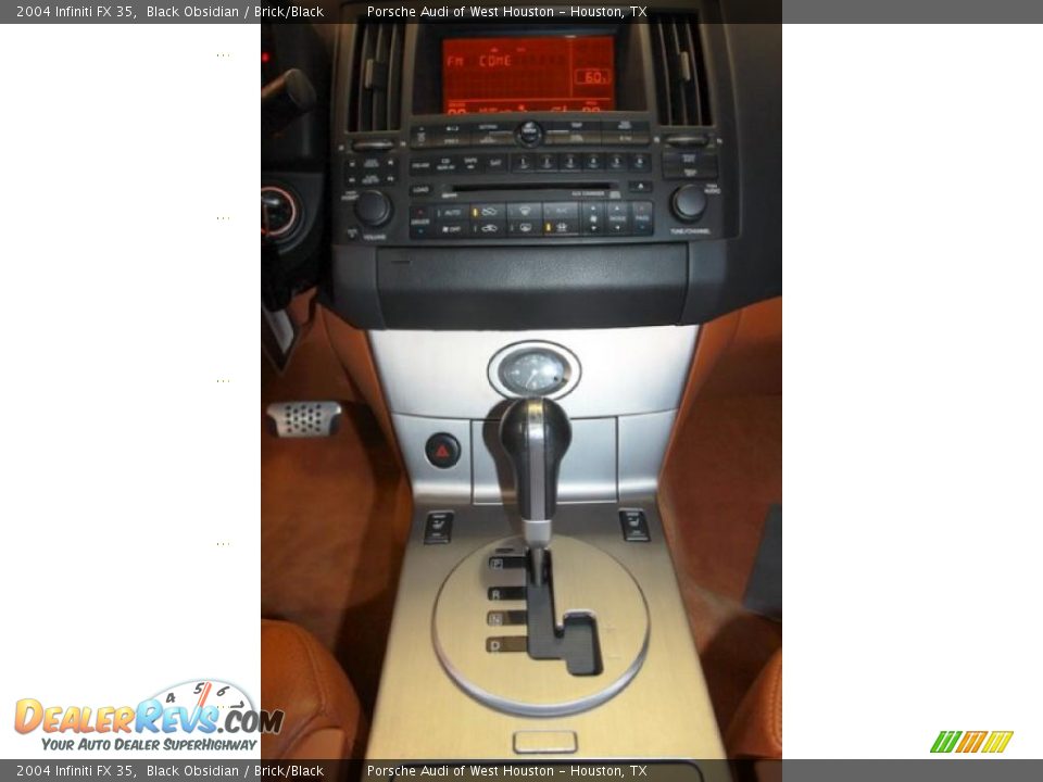 2004 Infiniti FX 35 Black Obsidian / Brick/Black Photo #25