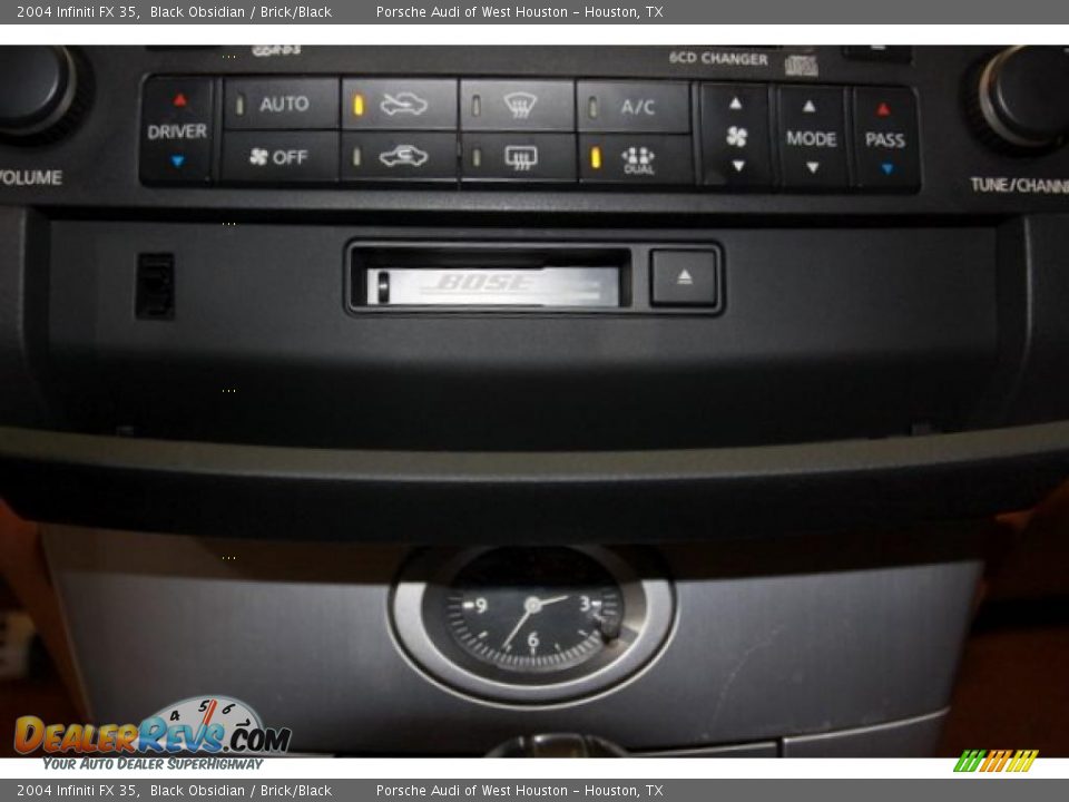 2004 Infiniti FX 35 Black Obsidian / Brick/Black Photo #28