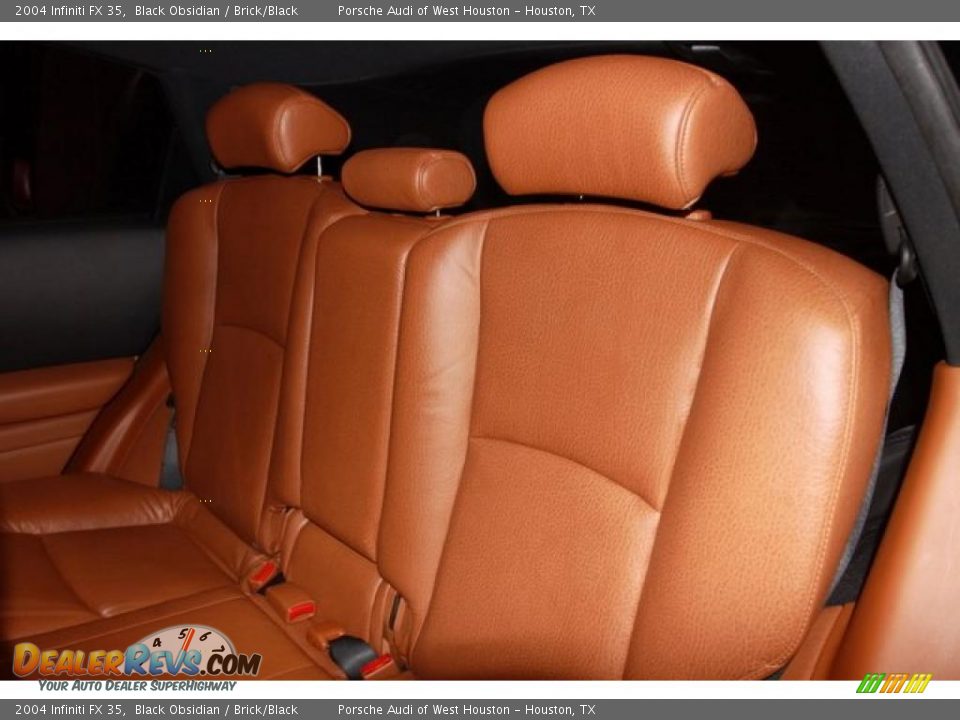 2004 Infiniti FX 35 Black Obsidian / Brick/Black Photo #30