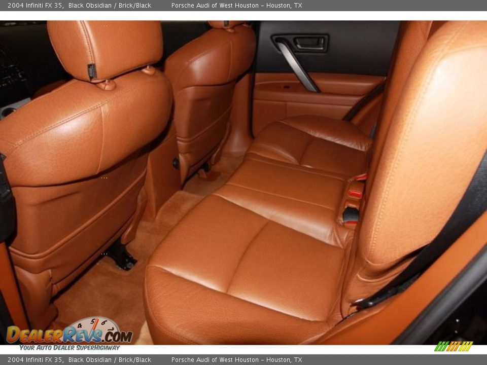 2004 Infiniti FX 35 Black Obsidian / Brick/Black Photo #31