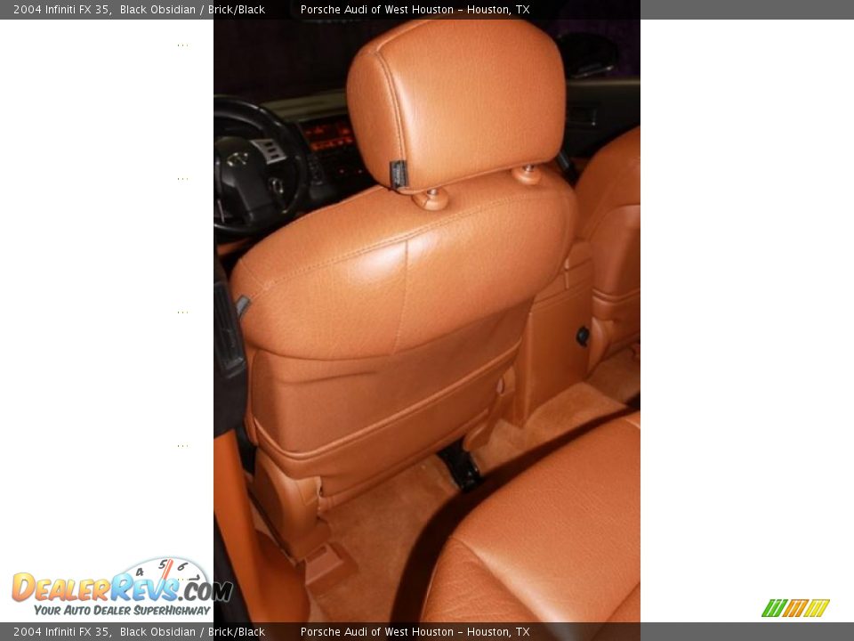 2004 Infiniti FX 35 Black Obsidian / Brick/Black Photo #32