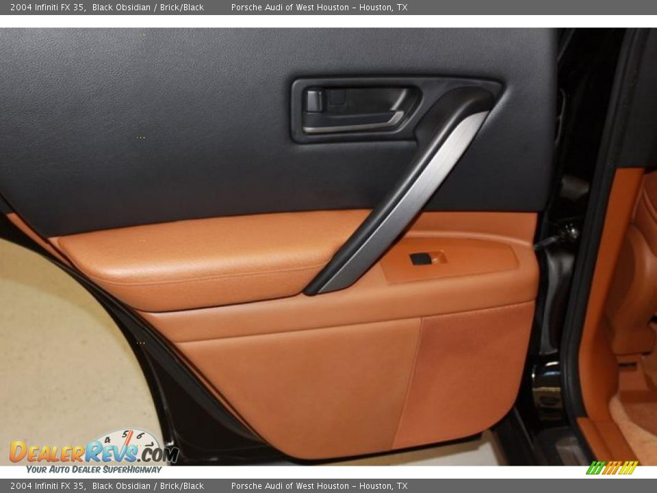 2004 Infiniti FX 35 Black Obsidian / Brick/Black Photo #33