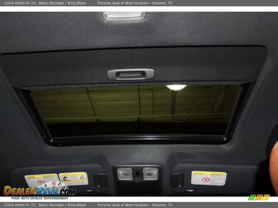 2004 Infiniti FX 35 Black Obsidian / Brick/Black Photo #34