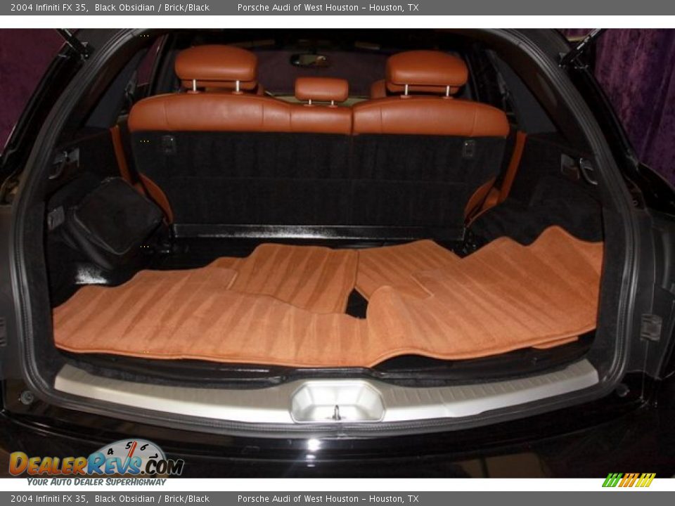 2004 Infiniti FX 35 Black Obsidian / Brick/Black Photo #35