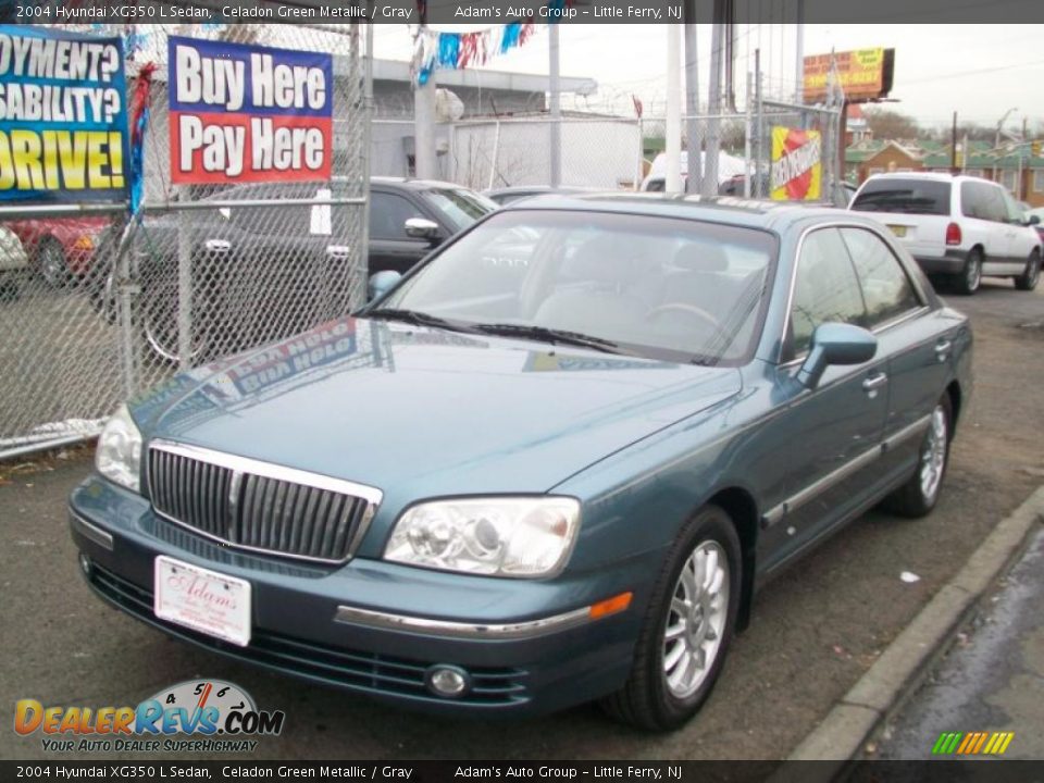 2004 Hyundai XG350 L Sedan Celadon Green Metallic / Gray Photo #1