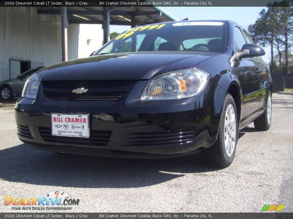 2009 Chevrolet Cobalt LT Sedan Black / Gray Photo #2