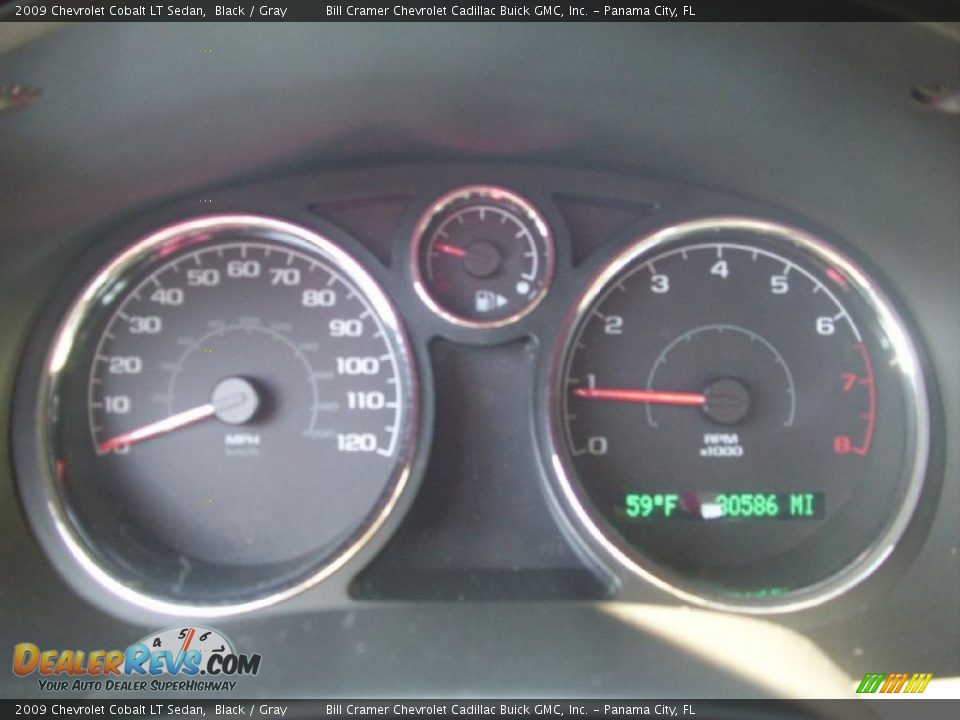2009 Chevrolet Cobalt LT Sedan Black / Gray Photo #5